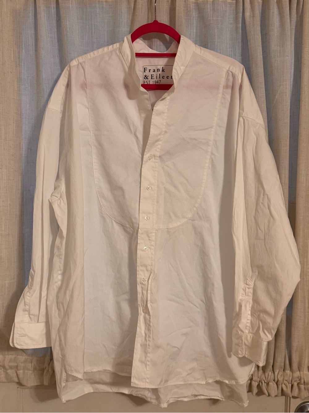 Frank & Eileen Women’s White Band-Collar Dress Shirt - Picture 8 of 14